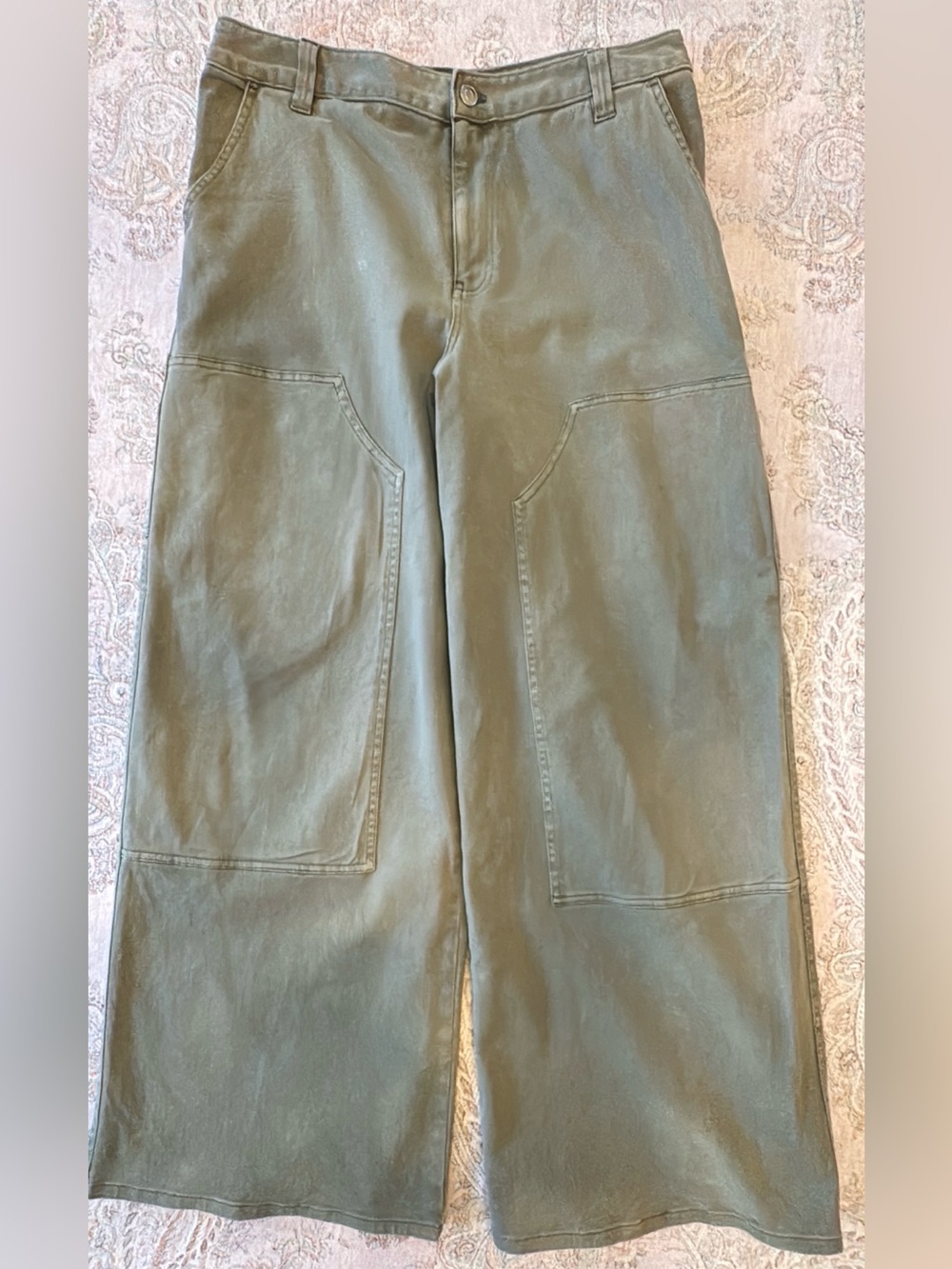 bp Wide Leg Utility Pants in Olive Green - Picture 2 of 11